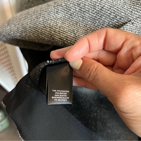 Ann Taylor Tweed Peplum Structured Short-sleeve Top Size XS in Heather Grey GUC - Picture 11 of 11